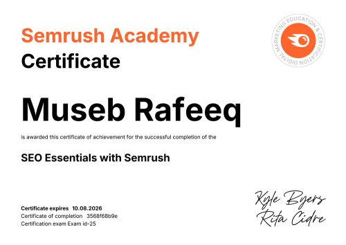 SEO Essentials with Semrush