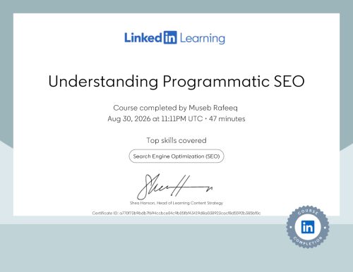 Understanding Programmatic SEO Certification by LinkedIn